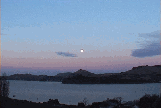 Picture of moonrise over Duedin harbour