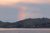 Rainbow over Dunedin harbour